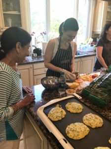 Teaching a cooking class. i8tonite with Oy Vey Vegan Author Estee Raviv & Vegan Stuffed Peppers Recipe