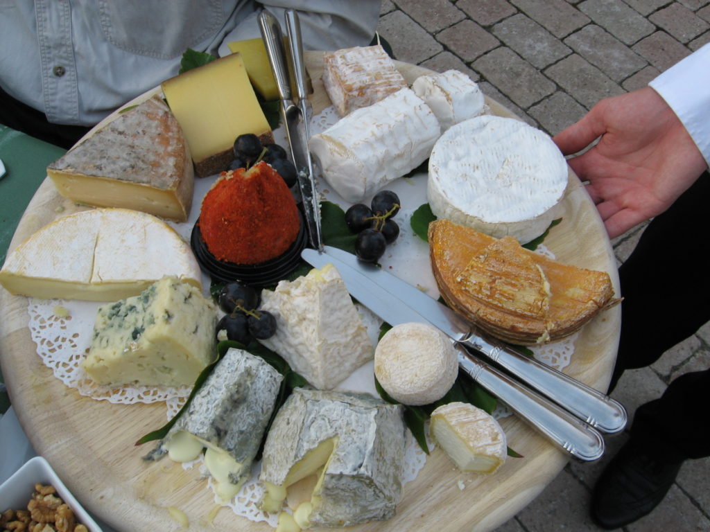 Cheese plate, Normandy (Eat Smart in France). From i8tonite with Eat Smart in Portugal Author Ronnie Hess & Vegetable Frittata Recipe