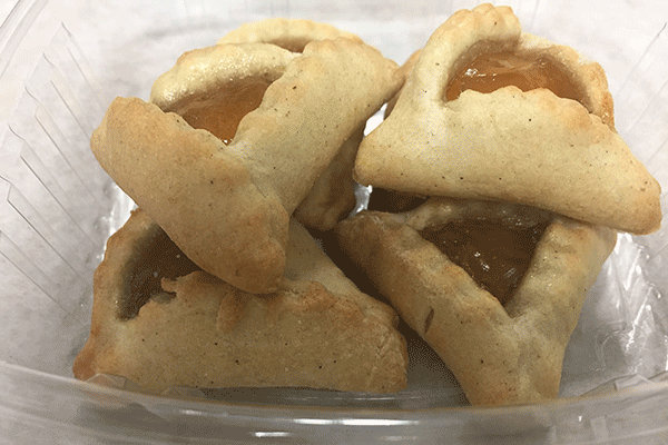 Hamantaschen. From i8tonite: One New York Woman's Food Allergies Became an Award-Winning Bakery
