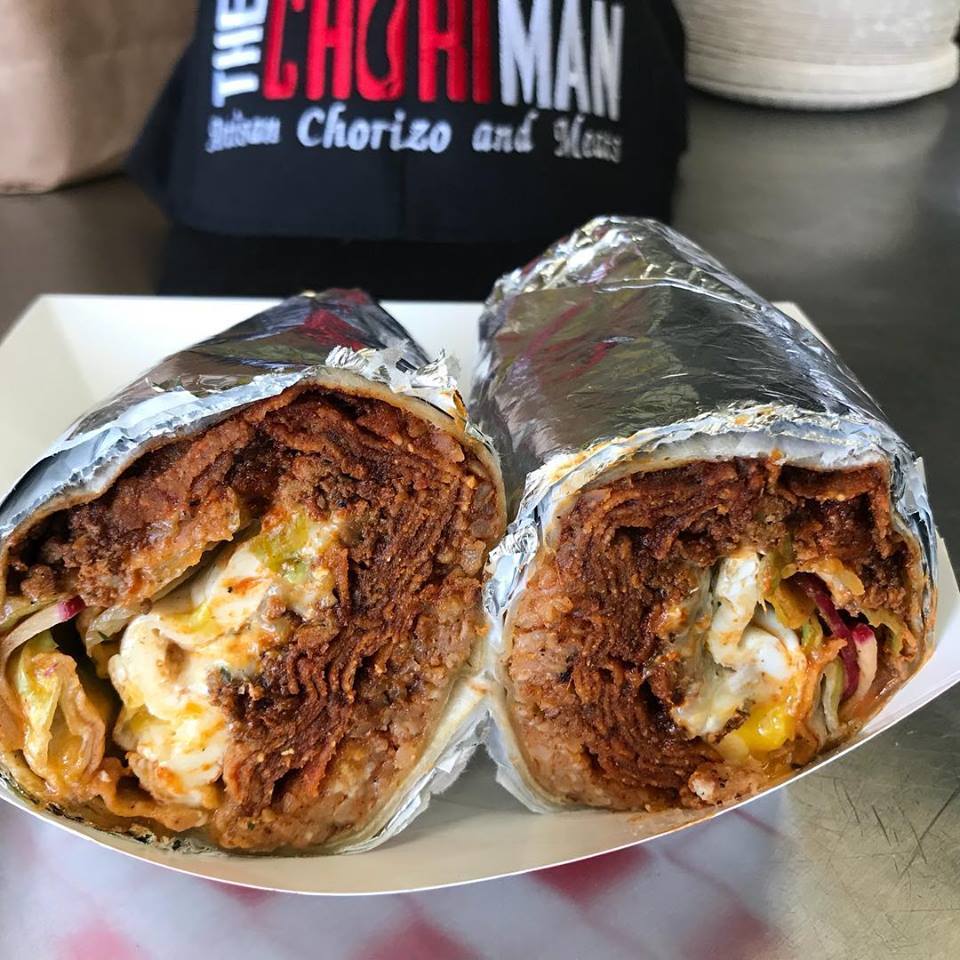 Chori Man Breakfast Burrito. 2017 Best Restaurant Dishes in Southern California