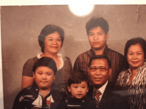 My dad's family and me.